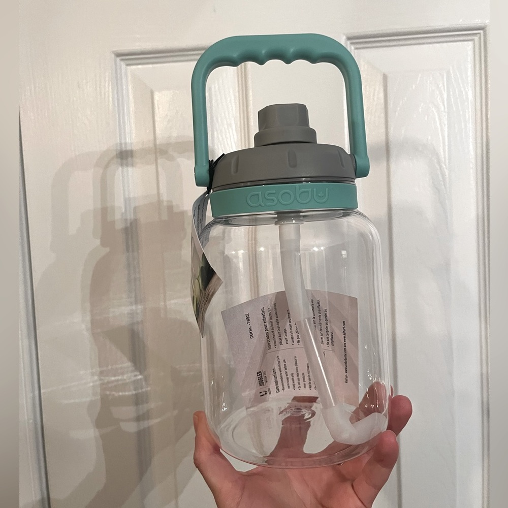 ASOBU 50oz Large Hydration Water Jug with Straw